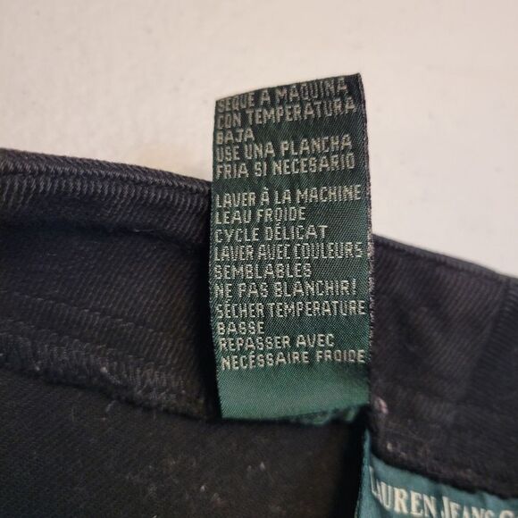 Lauren Ralph Lauren Black Bare Back Straight Leg Jeans 90s Y2K Plus Size 16 - Picture 8 of 13
